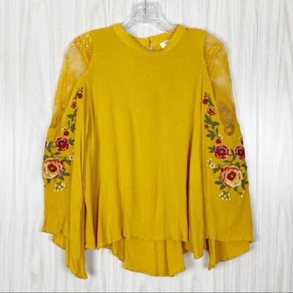 Umgee | Floral Embroidered Lace Blouse Size S - Picture 1 of 6